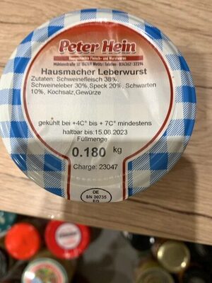 Zucker und Nährstoffe drin Peter hein