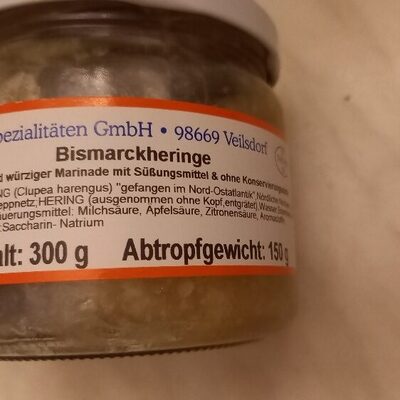 Zucker und Nährstoffe drin Veilsdorfer