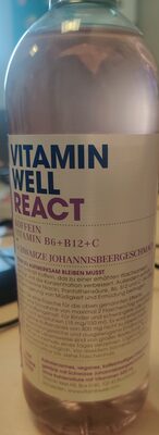 Zucker und Nährstoffe drin Vitamin well react