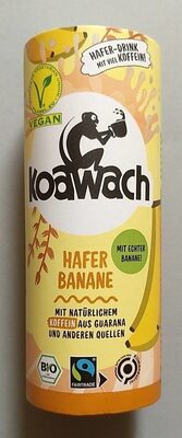 Getränk auf haferbasis mit bananenpüree und guarana