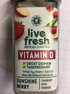 Zucker und Nährstoffe drin Live fresh