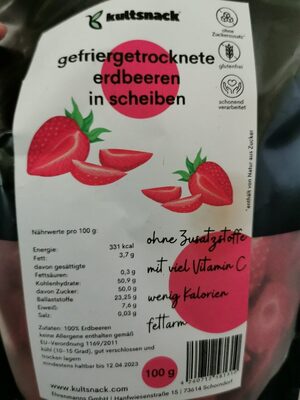 Zucker und Nährstoffe drin Kultsnack