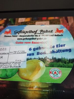 Zucker und Nährstoffe drin Geflugelhof pabst