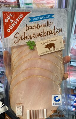 Zucker und Nährstoffe drin Schweiebraten