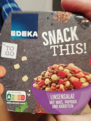 Zucker und Nährstoffe drin Edeka snack this