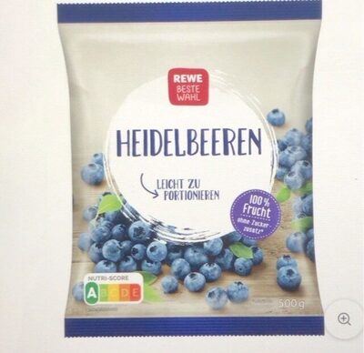 Zucker und Nährstoffe drin Rewe heidelbeeren