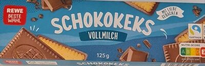 Butterkeks mit vollmilchschokolade