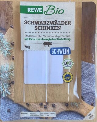 Zucker und Nährstoffe drin Rewe bio schwarzwalder schinken