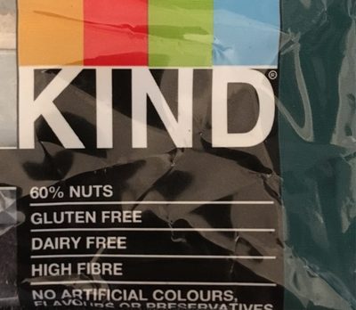 中的糖分和营养成分 Kind snacks