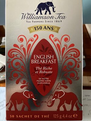 Sucre et nutriments contenus dans Williamson tea