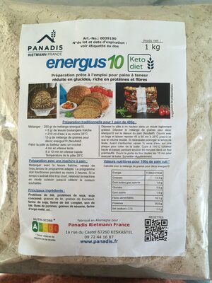 Sucre et nutriments contenus dans Panadis