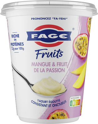 Sucre et nutriments contenus dans Fage fruits