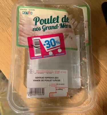 Sucre et nutriments contenus dans Poulet de nos grand meres