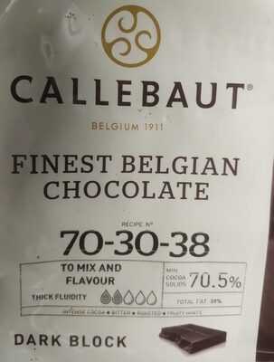 Suhkur ja toitained sees Callebaut