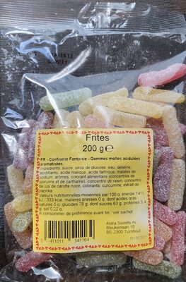 Sucre et nutriments contenus dans Astra sweets nv