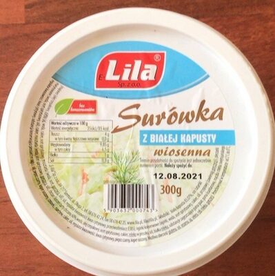 Sucre et nutriments contenus dans Lila