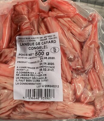 Langues de canard surgelees