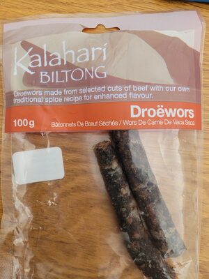 Sucre et nutriments contenus dans Kalahari biltong