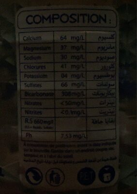 Sucre et nutriments contenus dans Lejdar