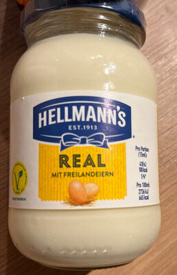 Zucker und Nährstoffe drin Hellmann s real mit freilandeiern