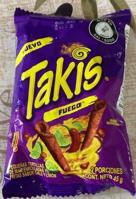 Sucre et nutriments contenus dans Takis