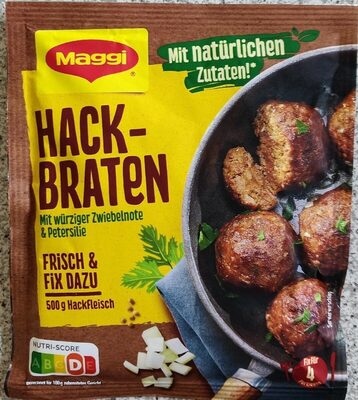 Zucker und Nährstoffe drin Maggi fix