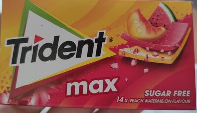 Sucre et nutriments contenus dans Trident max peach watermelon flavour