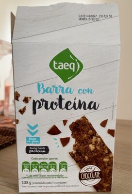 Sucre et nutriments contenus dans Taeq