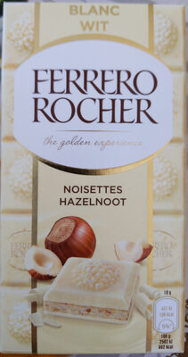 White chocolates with hazelnuts