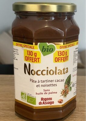 Sucre et nutriments contenus dans Nocciolata