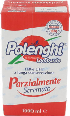 Sugar and nutrients in Polenghi lombardo