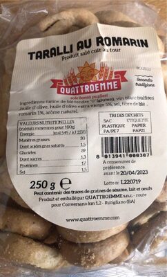 Sucre et nutriments contenus dans Quattroemme