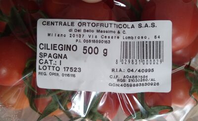 糖質や栄養素が Centrale ortofrutticola s a s