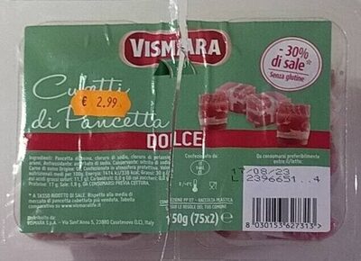 Gula dan nutrisi di dalamnya Vismara