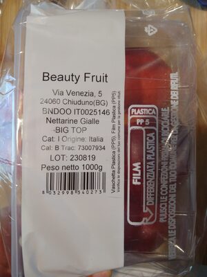 Сахар и питательные вещества в Beauty fruit