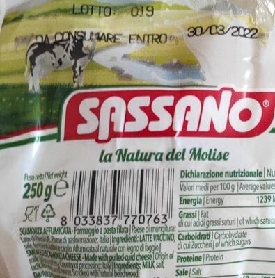 Sugar and nutrients in Sassano