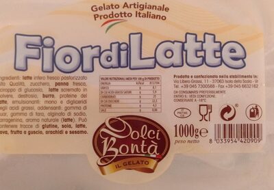 Sugar and nutrients in Dolci bonta