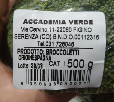 Sugar and nutrients in Accademia verde