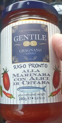 Sugar and nutrients in Gentile gragnano napolip