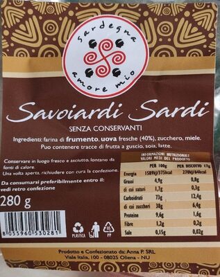 Gula dan nutrisi di dalamnya Sardegna amore mio