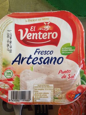 Sucre et nutriments contenus dans El ventero