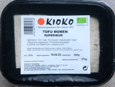 Sucre et nutriments contenus dans Kioko