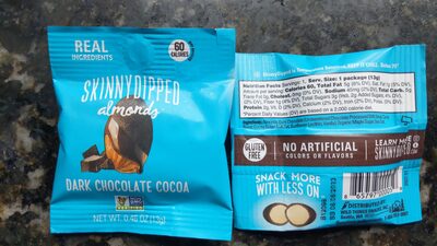 Sucre et nutriments contenus dans Skinny dipped almonds