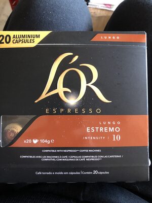 Sucre et nutriments contenus dans L-or espresso estremo