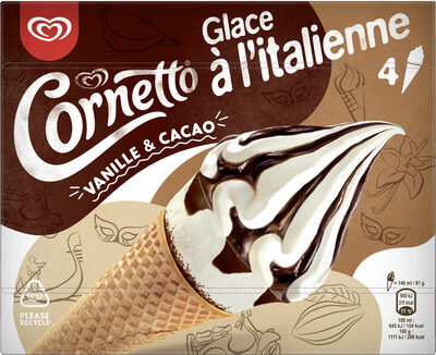 Sucre et nutriments contenus dans Cornetto