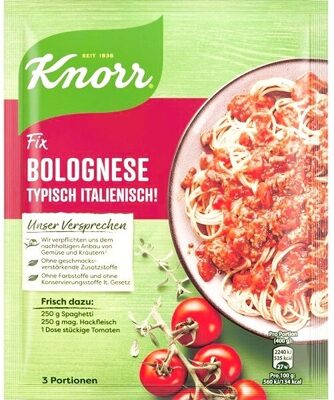 Zucker und Nährstoffe drin Knorr edeka