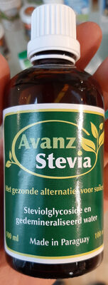 Zucker und Nährstoffe drin Avanz stevia