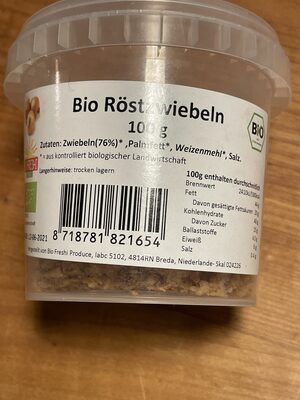 Zucker und Nährstoffe drin Bio freshi