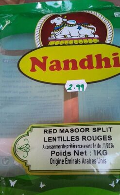 Sucre et nutriments contenus dans Nandhi