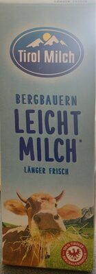 Sugar and nutrients in Tirol milch